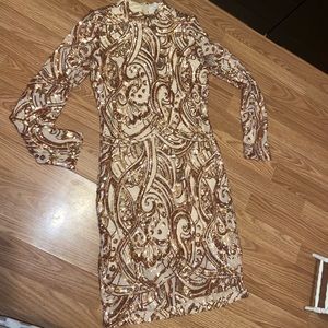 Fashion Nova Rose Gold Dress ✨